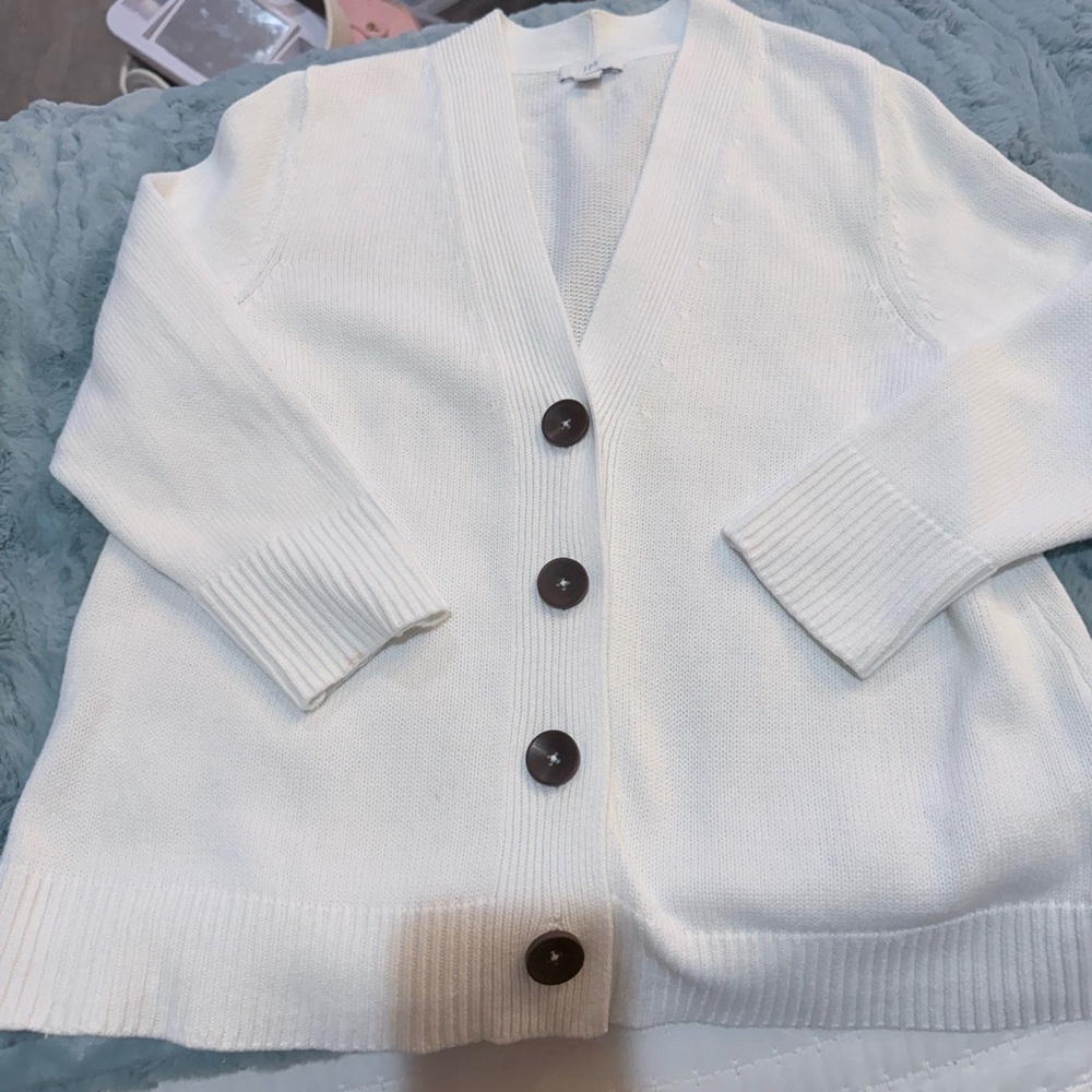 J.Jill Cream Cardigan Size Small NWOT